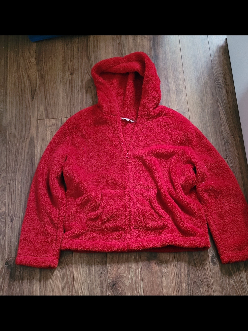 Cozy Red Sherpa Zip Hoodie